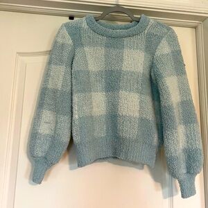 Lauren Conrad gingham Sherpa sweater.